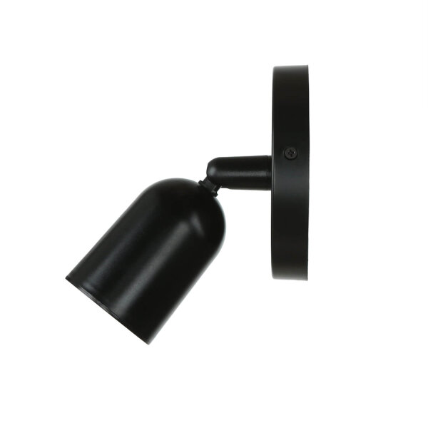 Wandspot Schwarz Ø 12 cm klein schwenkbar 1-flammig GU10