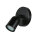 Wandspot Schwarz Ø 12 cm klein schwenkbar 1-flammig GU10