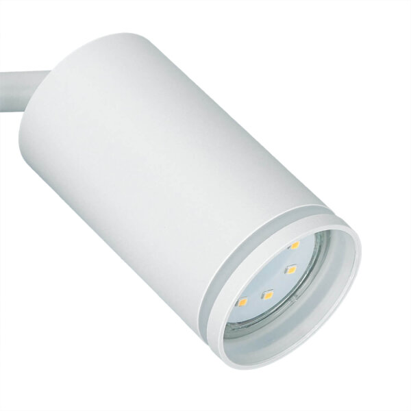 Wandlampe mit Schalter Metall GU10 H: 14 cm schwenkbar Weiß
