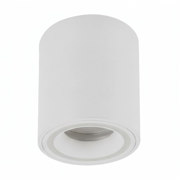 Deckenleuchte Weiß Ø 8 cm H: 10 cm Aluminium GU10 Aufputz