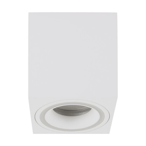 Deckenleuchte Aufputz B: 8 cm H: 10 cm klein Weiß GU10 Metall