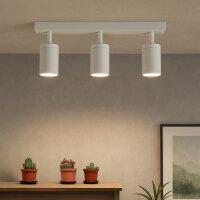 Deckenspot IP44 Weiß B: 39 cm klein 3-flammig GU10...
