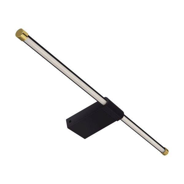 LED Wandlampe Edelstahl IP44 B: 60 cm groß Schwarz Gold 4100 K