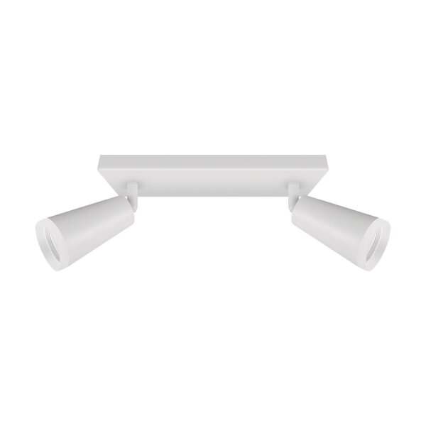Deckenstrahler Weiß 2-flammig B: 26 cm GU10 schwenkbar