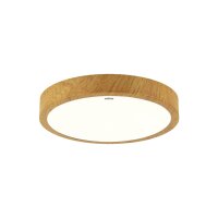 LED Deckenlampe IP44 Ø 28 cm rund 4100 K Holzoptik...