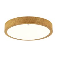 LED Deckenleuchte rund Ø 48 cm IP44 Holz-Optik 4100 K