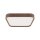 LED Deckenlampe IP44 4100 K B: 33 cm Holz-Optik Wei&szlig; MAX