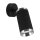 Wandspot Metall &Oslash; 6 cm klein schwenkbar Schwarz Chrom GU10