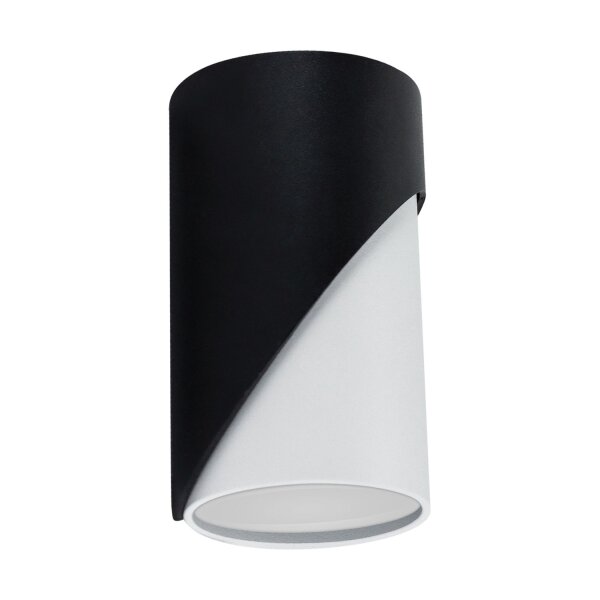 Deckenlampe Metall Ø 5,8 cm H: 10 cm klein GU10 Schwarz Weiß
