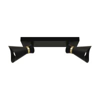 Deckenstrahler 2-flammig B: 26 cm schwenkbar E14 Schwarz...