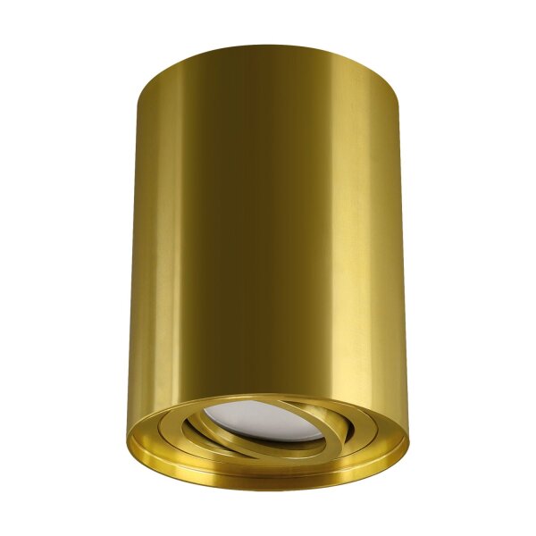 Deckenspot Aufputz schwenkbar Ø 9,4cm H: 12,5cm Alu in Gold