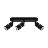 Deckenlampe 3-flammig B: 38 cm GU10 verstellbar Schwarz...