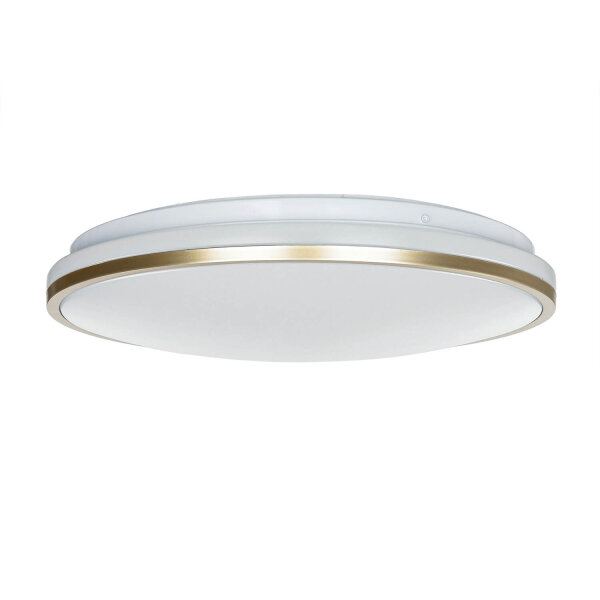 LED Deckenleuchte rund Ø 38cm 4000 K 1460 lm in Weiß Gold