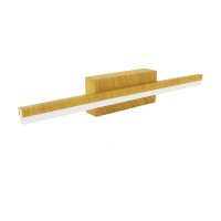 LED Spiegelleuchte IP44 B: 40 cm 4000 K Edelstahl Holz-Optik