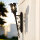 Wandfackel IP44 H: 77,5 cm Schwarz-Kupfer Rustikal E27 CASTLE