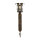 Wandfackel IP44 H: 77,5 cm Schwarz-Kupfer Rustikal E27 CASTLE