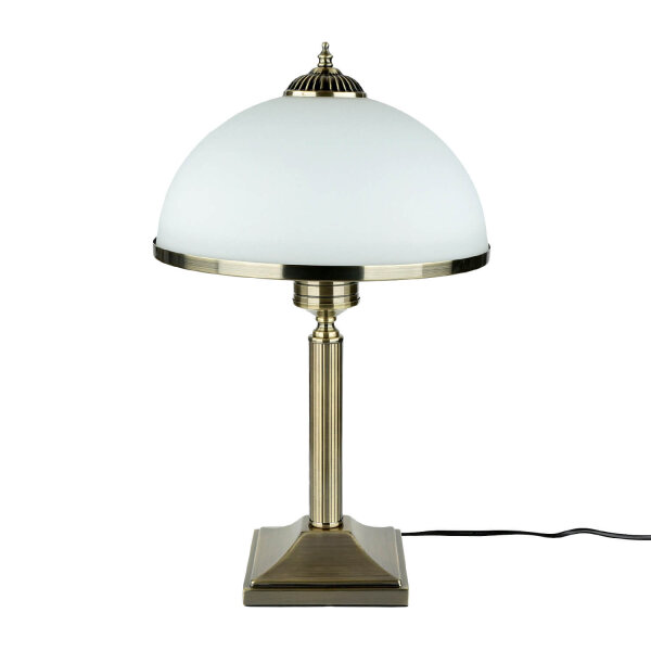 Tischleuchte MARLOW 50cm in Messing antik Jugendstil