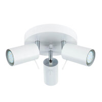 Deckenlampe 3-flammig Weiß Ø 20 cm Metall...