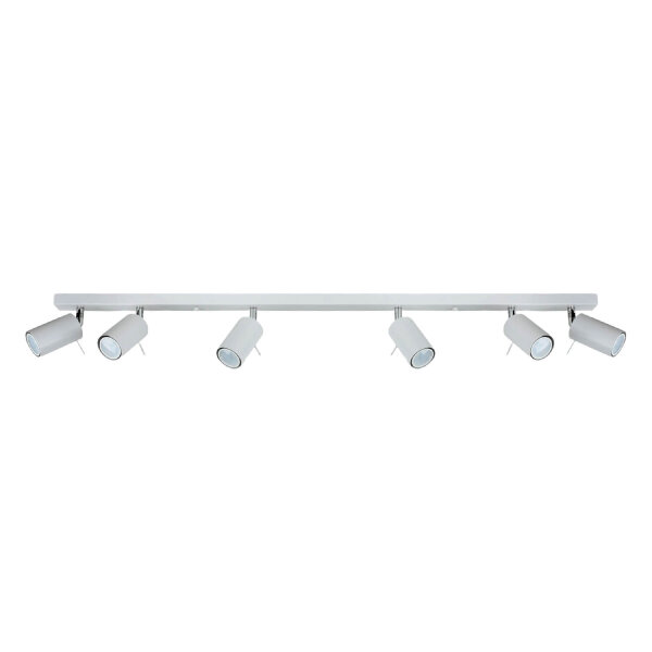 Deckenstrahler Metall 118 cm lang 6-flammig GU10 Weiß