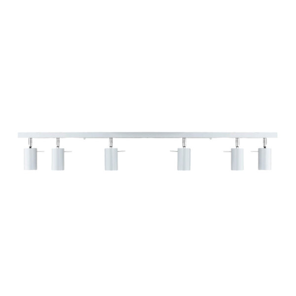 Deckenstrahler Metall 118 cm lang 6-flammig GU10 Weiß