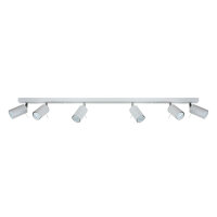 Deckenstrahler Metall 118 cm lang 6-flammig GU10 Weiß