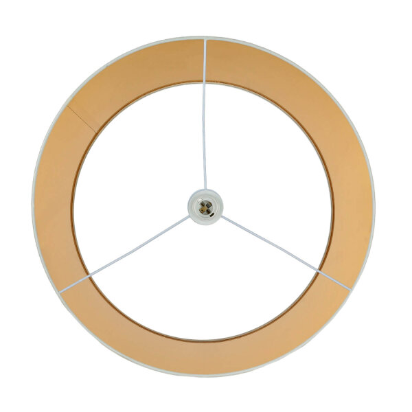 Hängeleuchte Schirm Creme Gold Retro rund Esstisch
