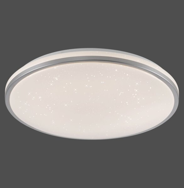 Romantische LED Deckenlampe Nachthimmel Silber dimmbar