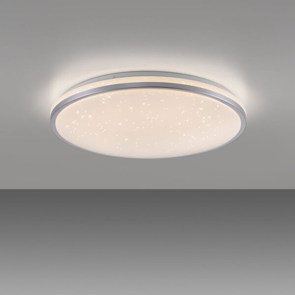 Romantische LED Deckenlampe Nachthimmel Silber dimmbar