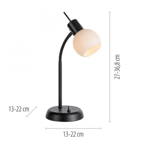Verstellbare Tischlampe Glas Metall inkl E14 3000 K