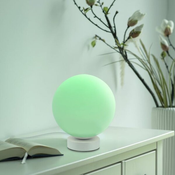 LED Tischlampe RGB Beleuchtung Glaskugel dimmbar Ø20 cm