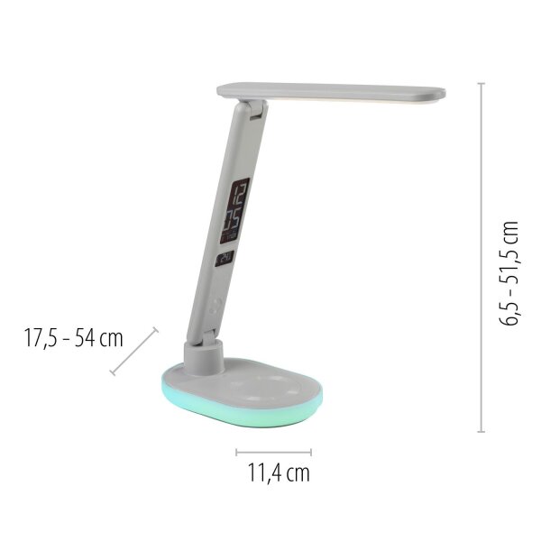 LED SchreibTischlampe Display Dimmer Ladefunktion 54 cm