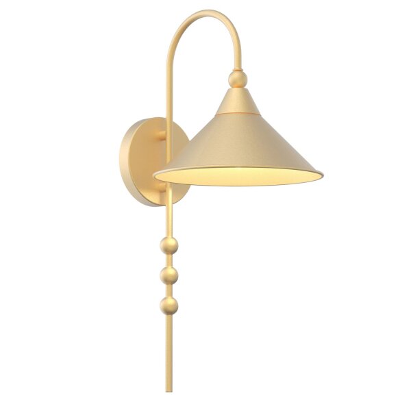 Wandleuchte Metall groß H: 50 cm in Gold E27 Loft Design