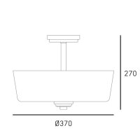 Deckenleuchte Schwarz Weiß 3x E27 Metall Glas...