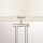 Tischlampe Stoff Metall E27 60 cm Chrom Weiß Modern