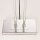 Tischlampe Stoff Metall E27 60 cm Chrom Weiß Modern