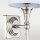 Wandlampe E27 54 cm hoch Nickel Weiß Rustikal Stoff Metall