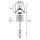 Wandlampe E27 54 cm hoch Nickel Weiß Rustikal Stoff Metall