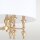 Pendelleuchte Stoff Metall E14 Ø 55 cm H: max. 2 min Gold Weiß