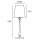 Tischlampe Metall Stoff 58 cm in Messing Weiß E27