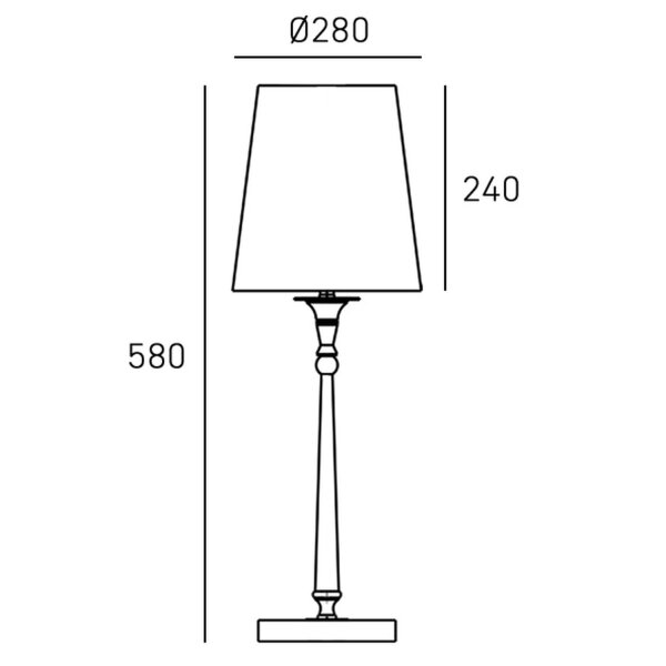Tischleuchte Stoff Metall 58 cm hoch in Gold Weiß E27