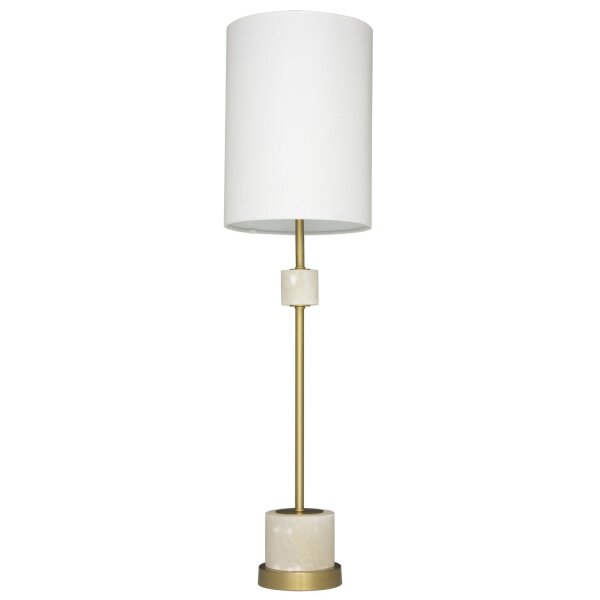 Tischlampe Stoff Metall Alabaster 77,5 cm hoch E27 ORISTA