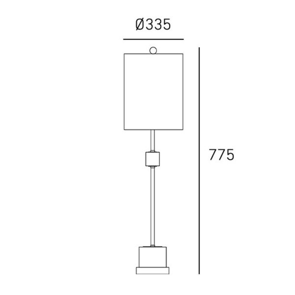 Tischlampe Stoff Metall Alabaster 77,5 cm hoch E27 ORISTA