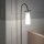Stehlampe 150 cm Metall Glas E27 in Schwarz Weiß Messing