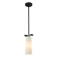 H&auml;ngelampe Metall Glas B: 10cm H: max. 163cm Schwarz...
