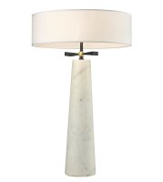 Beistelllampe Marmor Stoff Metall 63,5 cm hoch für...