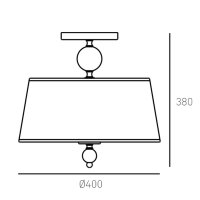 Deckenleuchte rund D: 40 cm Chrom Weiß 3x E14...
