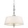 Pendelleuchte rund Ø 50 cm Chrom Weiß 4x E27 Metall Stoff