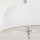 Pendelleuchte rund Ø 50 cm Chrom Weiß 4x E27 Metall Stoff