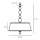 Pendelleuchte rund Ø 50 cm Chrom Weiß 4x E27 Metall Stoff