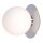 Wandlampe Chrom Weiß rund Ø 15 cm Glas Metall G9 Kugel Schirm